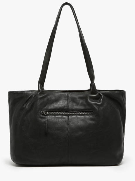 Sac PortÃ© Ã©paule Utility Cuir Basilic pepper Noir utility BUTI07 vue secondaire 4