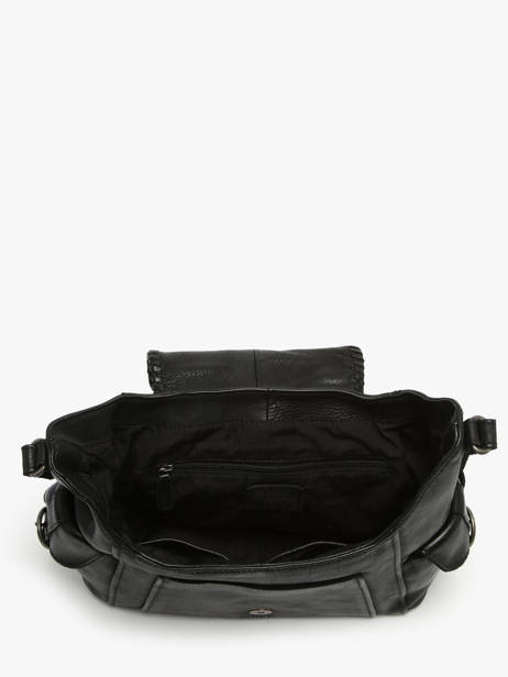 Sac BandouliÃ¨re Utility Cuir Basilic pepper Noir utility BUTI08 vue secondaire 3
