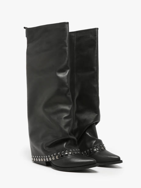 Bottes En Cuir NÂ°6 Noir women AN31 vue secondaire 2
