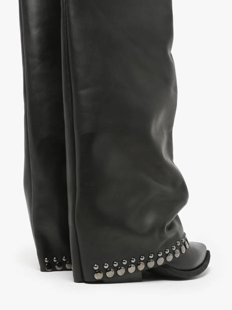Bottes En Cuir NÂ°6 Noir women AN31 vue secondaire 3