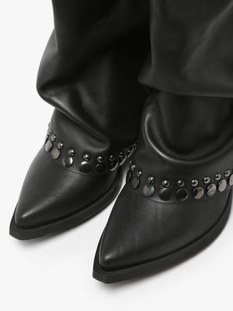 Bottes En Cuir NÂ°6 Noir women AN31 vue secondaire 4