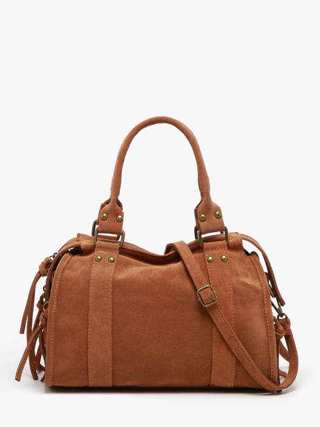 Sac PortÃ© Ã©paule Velvet Cuir Milano Marron velvet VE24094 vue secondaire 4