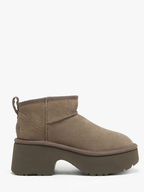 Boots Classic Ultra Mini Semelle CompensÃ©e En Cuir Ugg Marron women 1158311