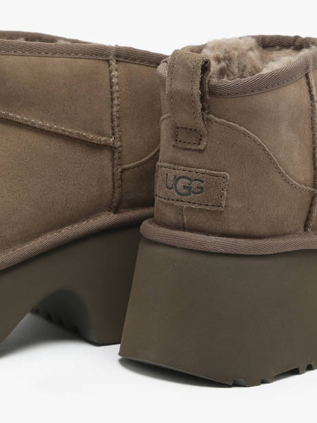 Boots Classic Ultra Mini Semelle CompensÃ©e En Cuir Ugg Marron women 1158311 vue secondaire 3