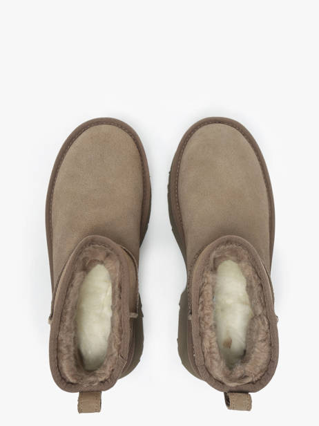 Boots Classic Ultra Mini Semelle CompensÃ©e En Cuir Ugg Marron women 1158311 vue secondaire 4