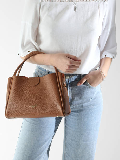Sac Ã  Main Ida Double Cuir Lancaster Marron ida double 84 vue secondaire 1