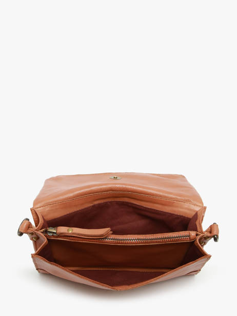 Sac BandouliÃ¨re Glam Eyelet Cuir Basilic pepper Marron glam eyelet BGLE43 vue secondaire 3