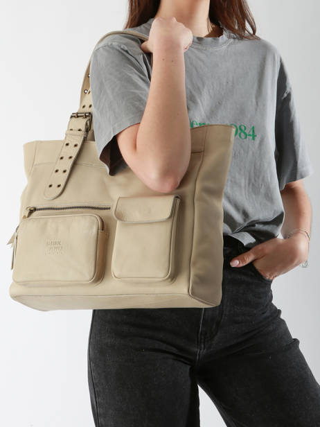 Sac Ã  Main Cargo Cuir Basilic pepper Beige cargo BCAR07 vue secondaire 1