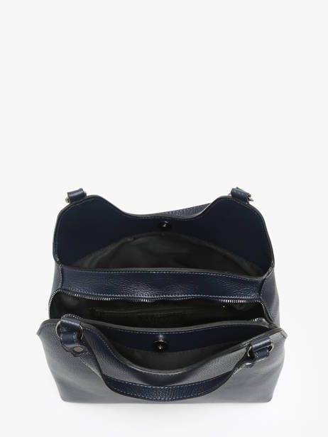 Sac Ã  Main Caviar Cuir Milano Bleu caviar CA24067 vue secondaire 3