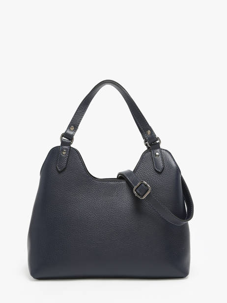 Sac Ã  Main Caviar Cuir Milano Bleu caviar CA24067 vue secondaire 4
