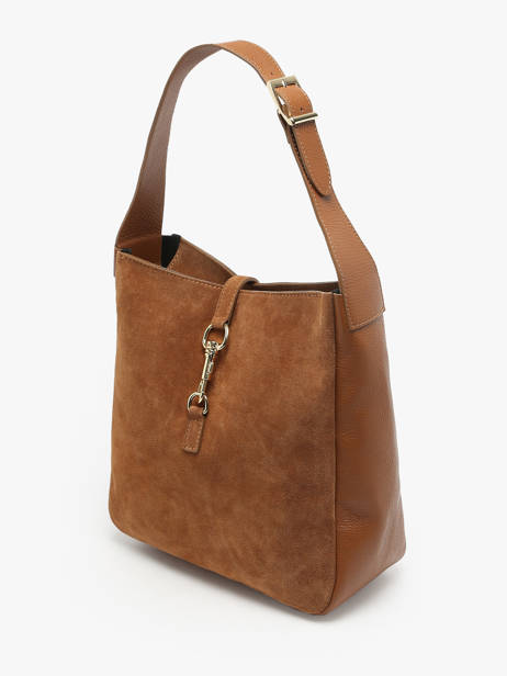 Sac PortÃ© Ã©paule Velvet Caviar Cuir Milano Marron velvet caviar VC24118 vue secondaire 2