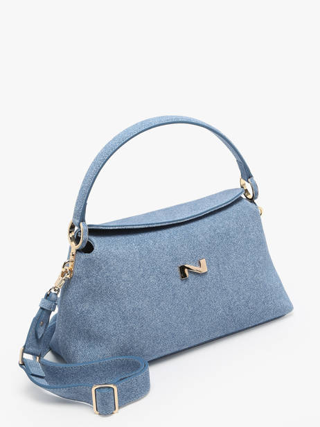 Sac PortÃ© Ã©paule Denim Nathan baume Bleu denim 4D vue secondaire 2