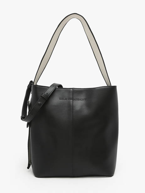 Sac PortÃ© Ã©paule Logo Lola casademunt Noir logo 7