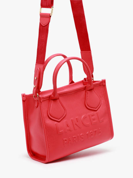 Cabas ZippÃ© S Jour Cuir Lancel Rouge jour A12995 vue secondaire 2