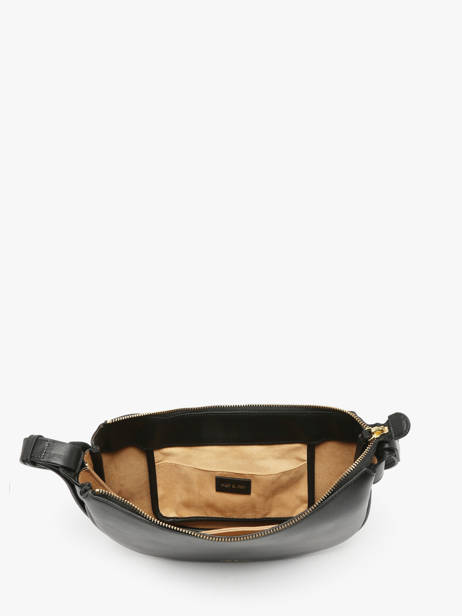 Sac BandouliÃ¨re Vintage Cuir Nat et nin Noir vintage LUNE vue secondaire 3