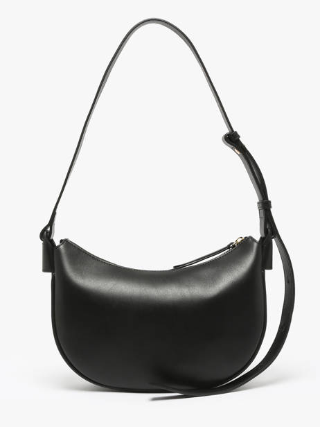 Sac BandouliÃ¨re Vintage Cuir Nat et nin Noir vintage LUNE vue secondaire 4