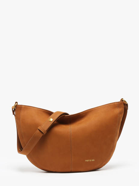 Sac BandouliÃ¨re Vintage Cuir Nat et nin Marron vintage RODEO
