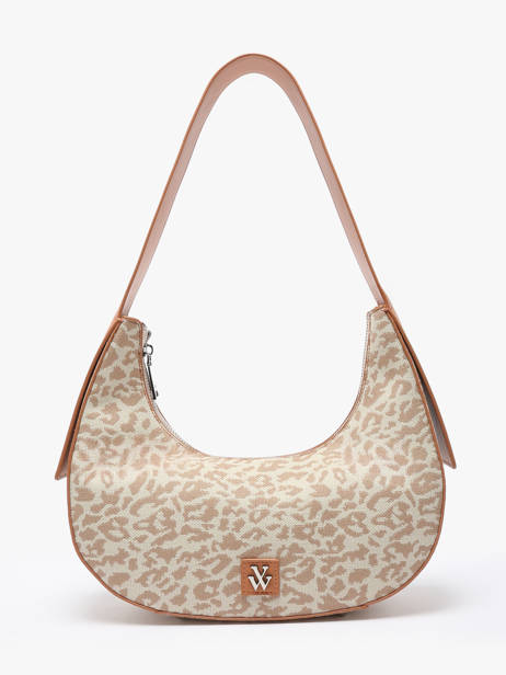 Sac PortÃ© Ã©paule Leopard Polyester Vanessa wu Beige leopard MA0131
