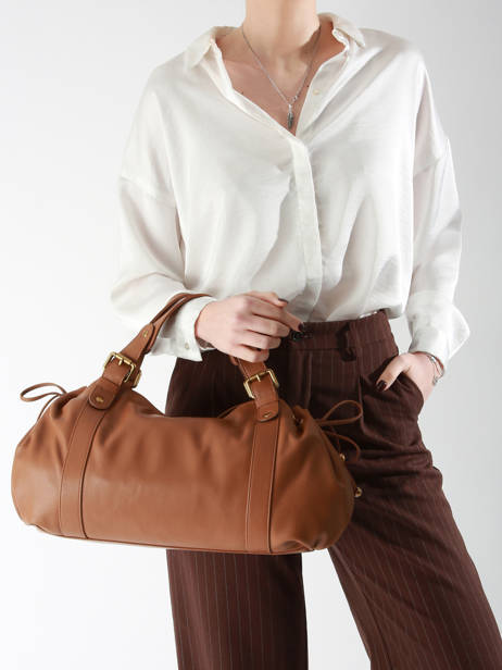 Sac PortÃ© Ã©paule Icone Cuir Gerard darel Marron icone DBS01410 vue secondaire 1