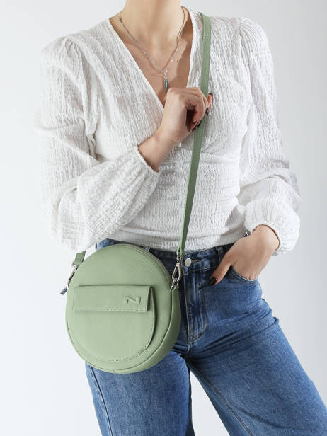 Sac BandouliÃ¨re Dorine Cuir Nathan baume Vert nathan 32PO vue secondaire 1