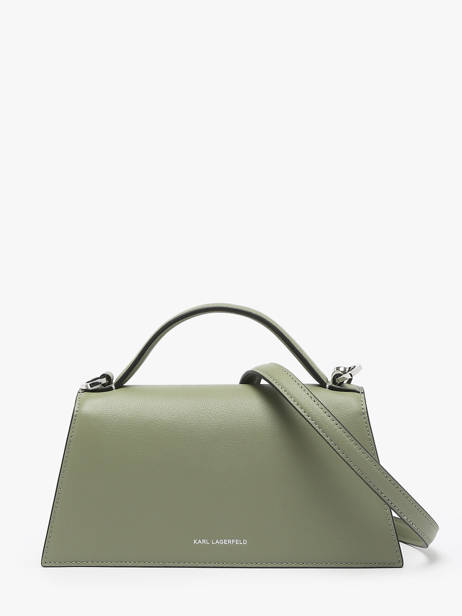 Sac BandouliÃ¨re K Signature Cuir Karl lagerfeld Vert k signature A1W30458 vue secondaire 4