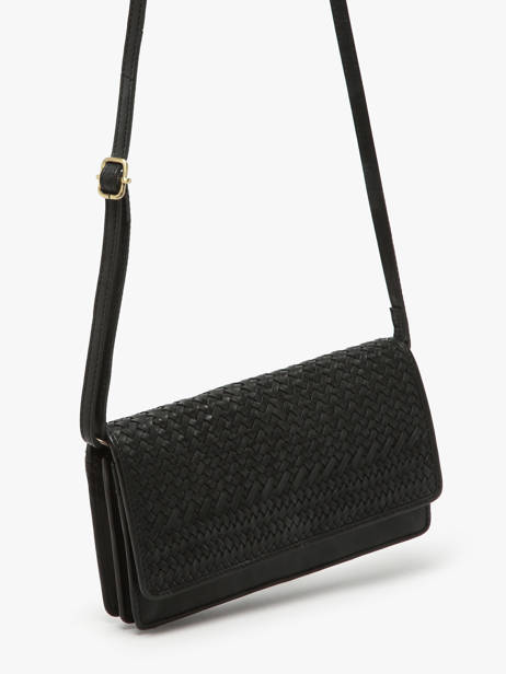 Sac BandouliÃ¨re Heritage Cuir Biba Noir heritage ROU1L vue secondaire 2