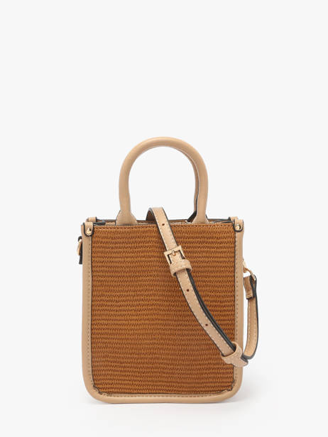 Sac PortÃ© Main Raphia Lulu castagnette Marron raphia YASMINA vue secondaire 4