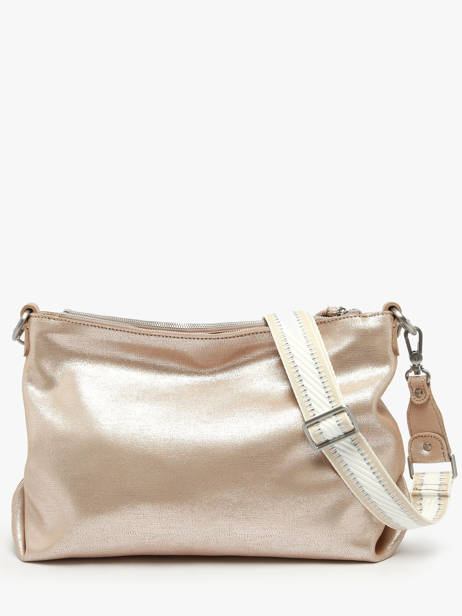 Sac BandouliÃ¨re Vintage Cuir Mila louise Beige vintage 3822RX vue secondaire 4