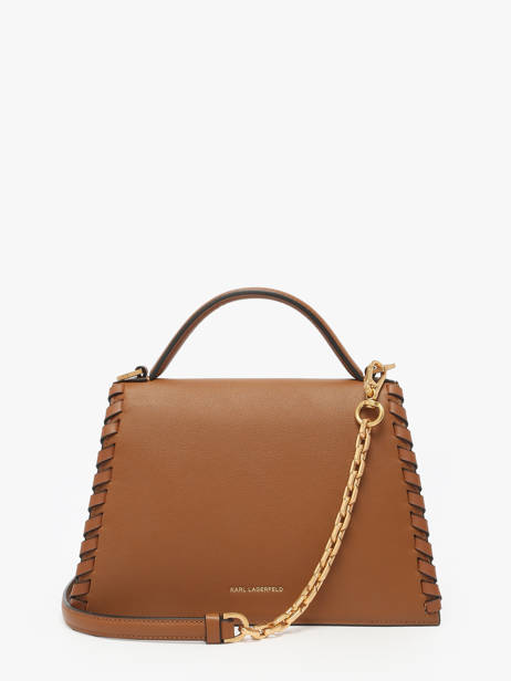 Sac BandouliÃ¨re K Signature Cuir Karl lagerfeld Marron k signature A2W30005 vue secondaire 4
