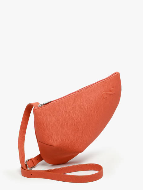 Sac BandouliÃ¨re Large City Perle Cuir Nathan baume Orange n city 1 vue secondaire 2