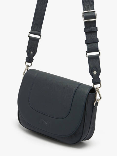 Sac BandouliÃ¨re Ponant Cuir Nathan baume Bleu regate 10 vue secondaire 2