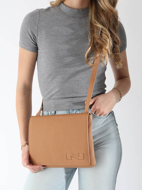 Sac Bandoulière Brugge Cuir Nathan baume Marron n city 2 vue secondaire 1