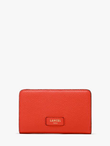 Portefeuille Rectangulaire ZippÃ© Ninon Cuir Lancel Orange ninon A11123