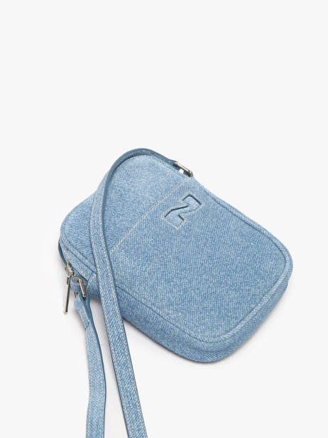 Sac Bandoulière Denim Cuir Nathan baume Bleu denim D vue secondaire 2