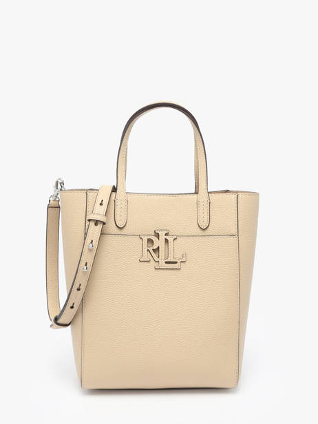 Sac Bandoulière Cameryn Cuir Lauren ralph lauren Beige cameryn 31966760