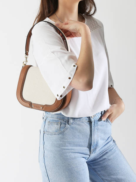 Sac BandouliÃ¨re Ella Cuir Le tanneur Beige ella TNGI1214 vue secondaire 1