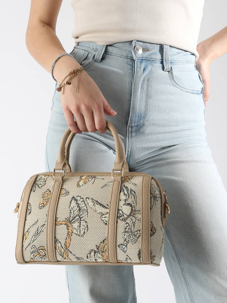 Sac PortÃ© Main Butterfly Coton Miniprix Beige butterfly 32871 vue secondaire 1