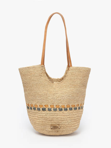 Sac PortÃ© Ã©paule L'atelier Du Crochet Raphia Le voyage en panier Beige l'atelier du crochet AM804