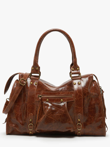 Sac PortÃ© Ã©paule Elefante Cuir Milano Marron elefante EF24095