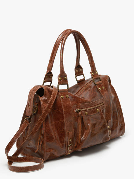 Sac PortÃ© Ã©paule Elefante Cuir Milano Marron elefante EF24095 vue secondaire 2