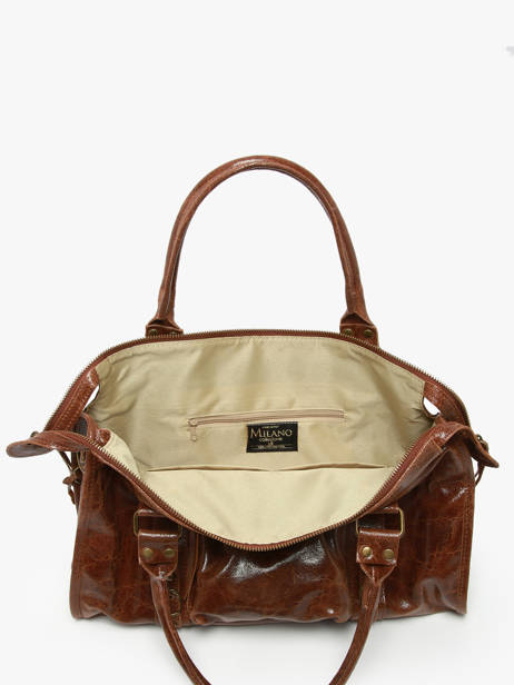 Sac PortÃ© Ã©paule Elefante Cuir Milano Marron elefante EF24095 vue secondaire 3