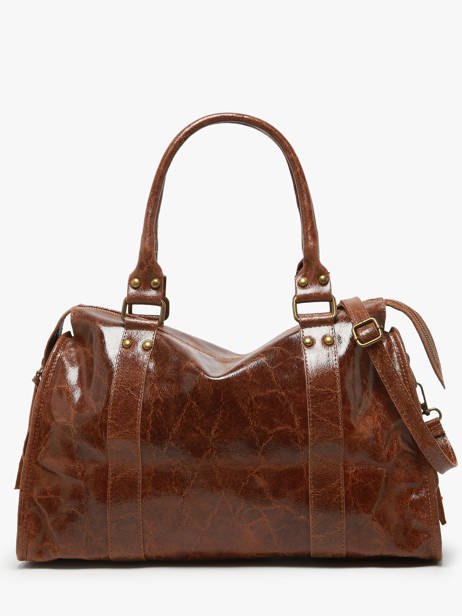 Sac PortÃ© Ã©paule Elefante Cuir Milano Marron elefante EF24095 vue secondaire 4