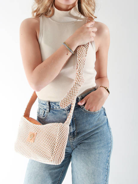Sac BandouliÃ¨re Estival Coton Le voyage en panier Orange estival PM851 vue secondaire 1