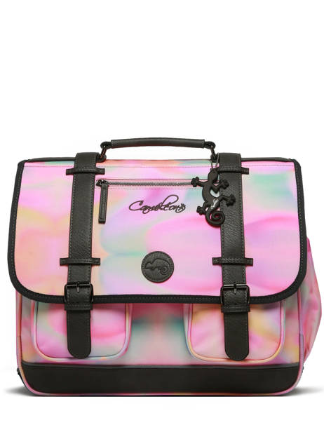 Cartable Enfant 3 Compartiments Cameleon Rose vintage fantasy CA41 vue secondaire 6