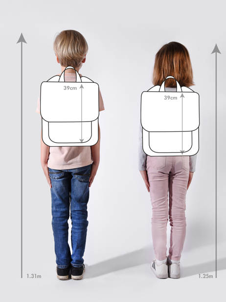 Sac Ã  Dos 1 Compartiment Cameleon Gris actual PBBASC40 vue secondaire 1