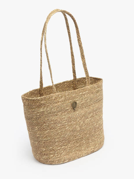 Sac PortÃ© Ã©paule Estival Paille Le voyage en panier Beige estival PM893 vue secondaire 2