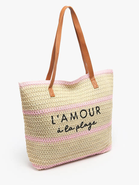 Sac PortÃ© Ã©paule Cabas Polyester Gerard pasquier Rose cabas P25022 vue secondaire 2
