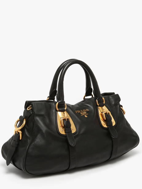 Sac à Main D'occasion Prada Tessuto Cuir Prada Noir second life 1303381 vue secondaire 4
