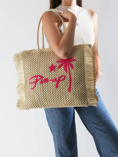 Sac PortÃ© Ã©paule Cabas Polyester Gerard pasquier Beige cabas P25034 vue secondaire 1