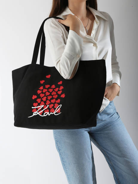 Sac Porté épaule K Signature Coton Karl lagerfeld Noir k signature A3W50111 vue secondaire 1